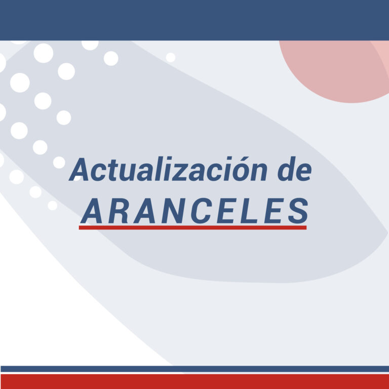 Nueva actualización de aranceles