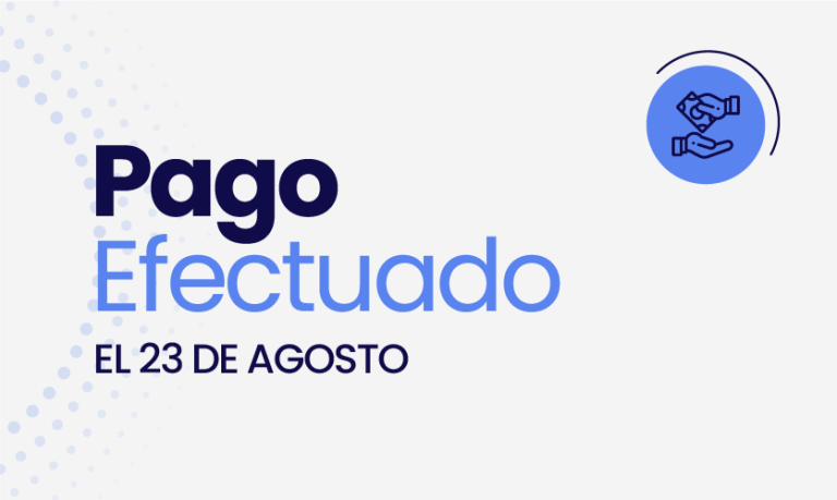 Pago efectuado el 23 de agosto