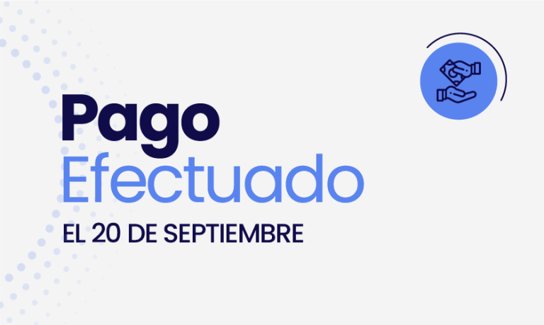 Pago efectuado el 20 de SEPTIEMBRE