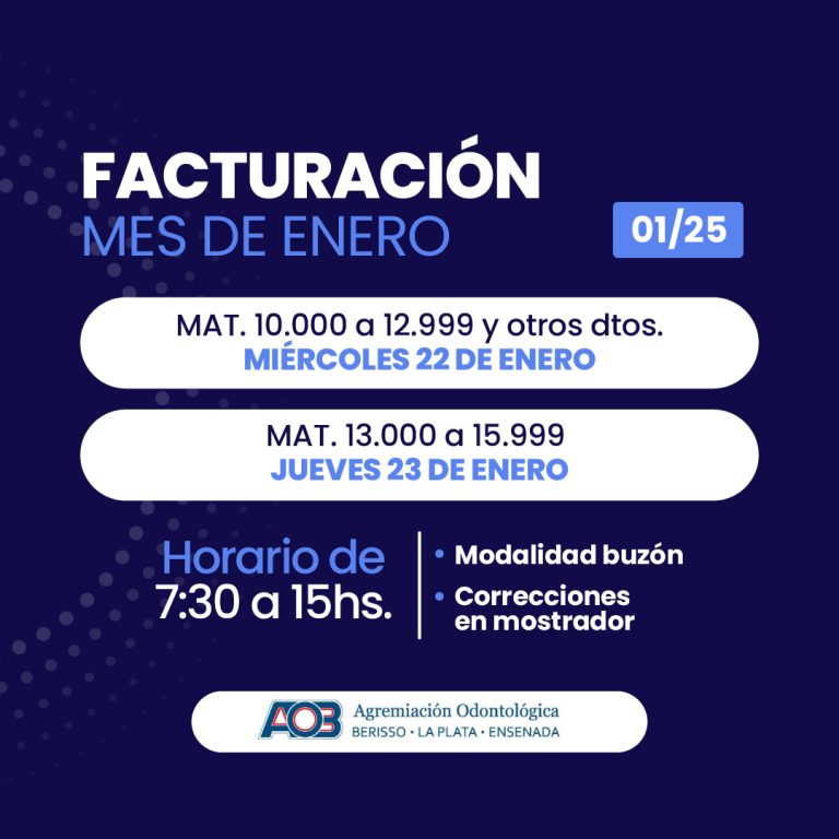 CHEQUEÁ LAS FECHAS DE FACTURACIÓN DE ENERO