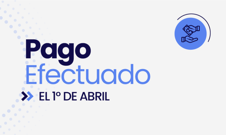Pago efectuado el 1° de abril