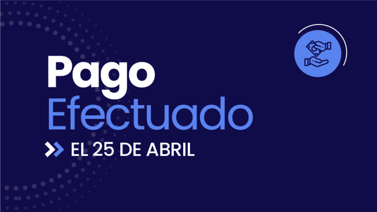 Pago efectuado el 25 de abril