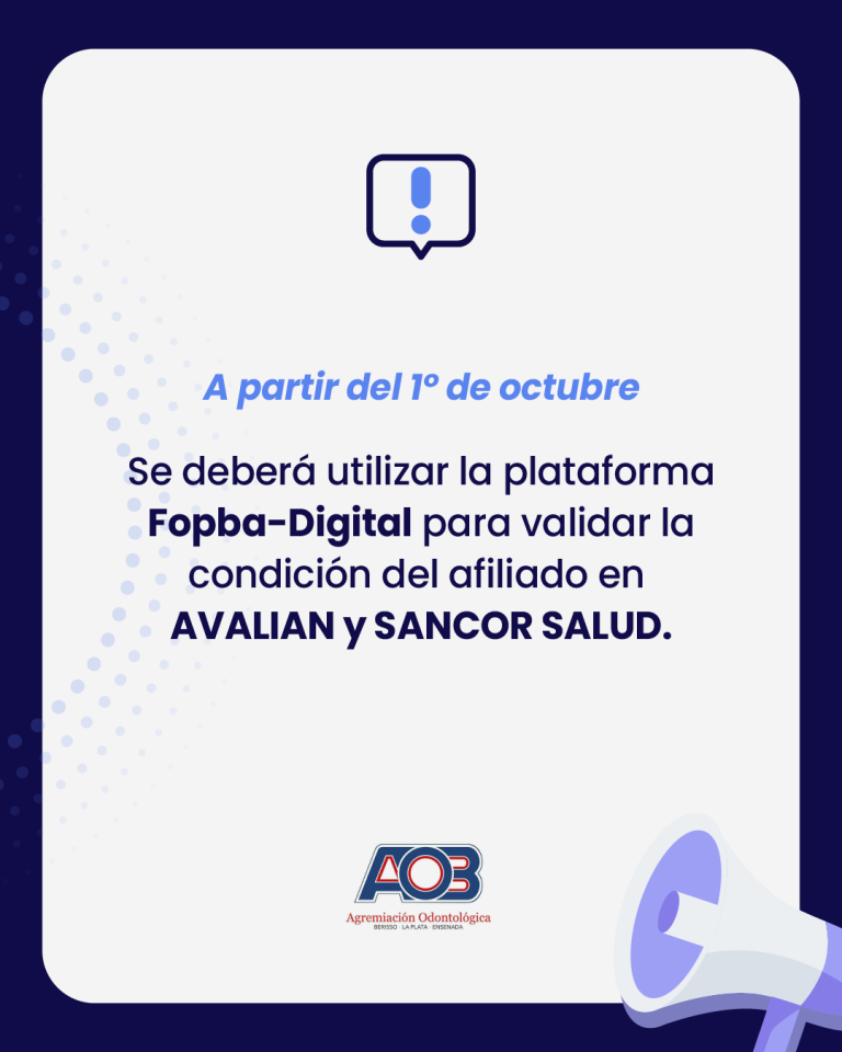Utilizá la plataforma de FOPBA para validar la condición del afiliado en AVALIAN y SANCOR SALUD